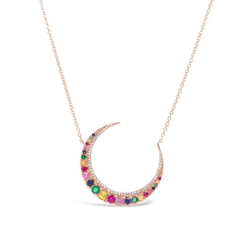 Adjustable Charm Bracelets For A Perfect Fit Rainbow Crescent Moon Necklace