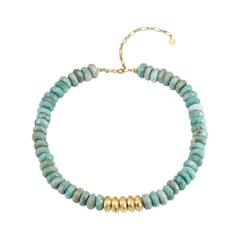 Your Dream Jewelry At Dream Prices – Shop Now Collar Pebbles 18K Gold Plated Necklace w. Amazonite Your Dream Jewelry At Dream Prices – Shop Now Collar Pebbles 18K Gold Plated Necklace w. Amazonite