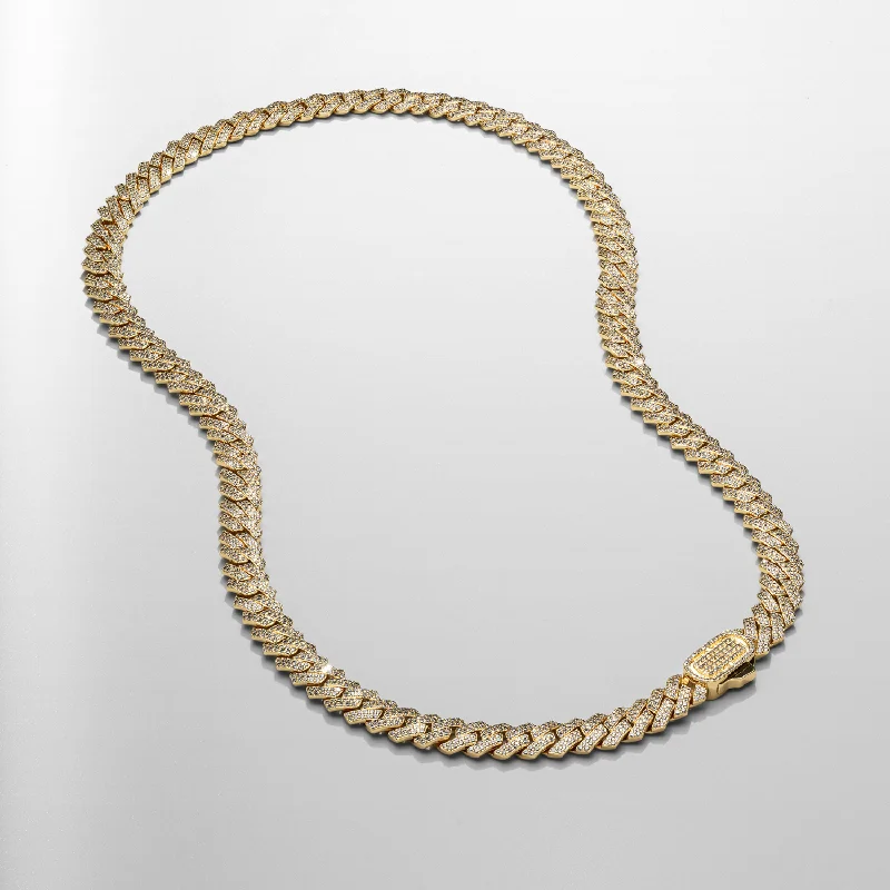 Must-Have Jewelry At Unbelievable Discounts Prong Link Iced Cuban (Gold) 8mm