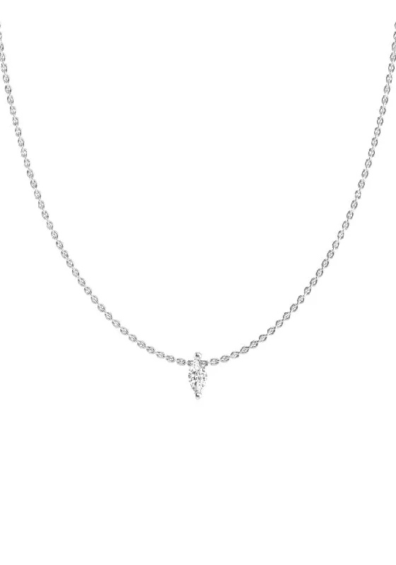 Flash Jewelry Sale – Get Stunning Pieces At Low Prices Marquise 18K White Gold Necklace w. Lab-Grown Diamond Flash Jewelry Sale – Get Stunning Pieces At Low Prices Marquise 18K White Gold Necklace w. Lab-Grown Diamond