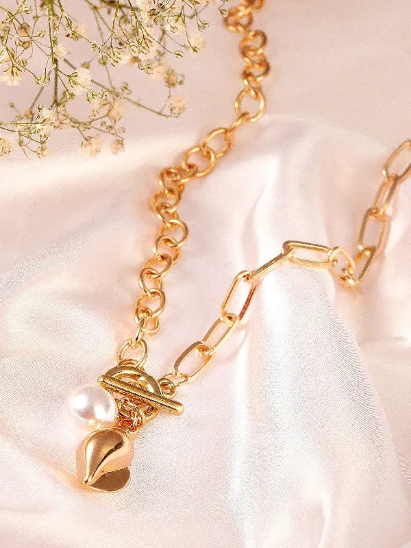 Huge Savings On Timeless Jewelry Collections TOKYO TALKIES X Rubans Gold Plated Handcrafted Shunk Interlinked Chain Necklace Huge Savings On Timeless Jewelry Collections TOKYO TALKIES X Rubans Gold Plated Handcrafted Shunk Interlinked Chain Necklace