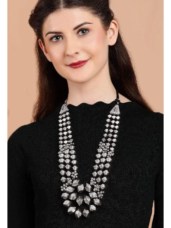 Unlock Unbeatable Jewelry Deals Before They’Re Gone Rubans Silver Plated Oxidised Handcrafted Multi Layer Boho Necklace Unlock Unbeatable Jewelry Deals Before They’Re Gone Rubans Silver Plated Oxidised Handcrafted Multi Layer Boho Necklace