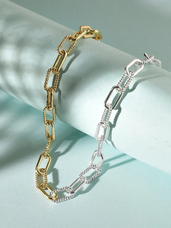 Discounted Luxury Jewelry – Shine Without The Splurge Rubans Voguish Gold Rhodium Plated Cuban Shape Chain Discounted Luxury Jewelry – Shine Without The Splurge Rubans Voguish Gold Rhodium Plated Cuban Shape Chain