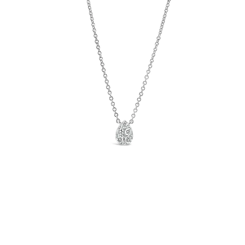 Grab Your Favorite Jewelry At The Lowest Prices Diamond Teardrop Cluster Necklace