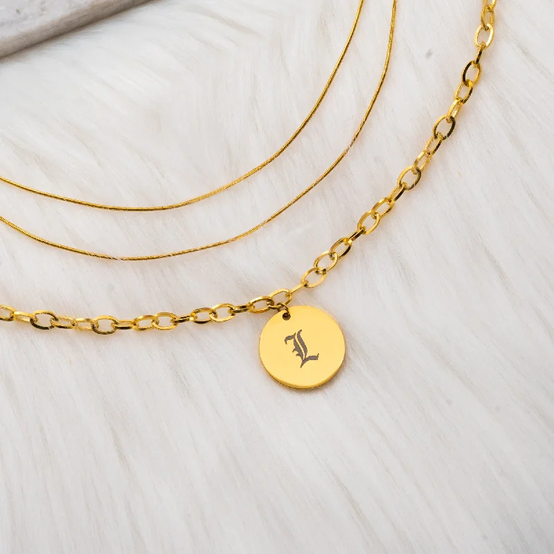 Premium Jewelry Now Available At Special Discounts Vintage Layered Initial Necklace