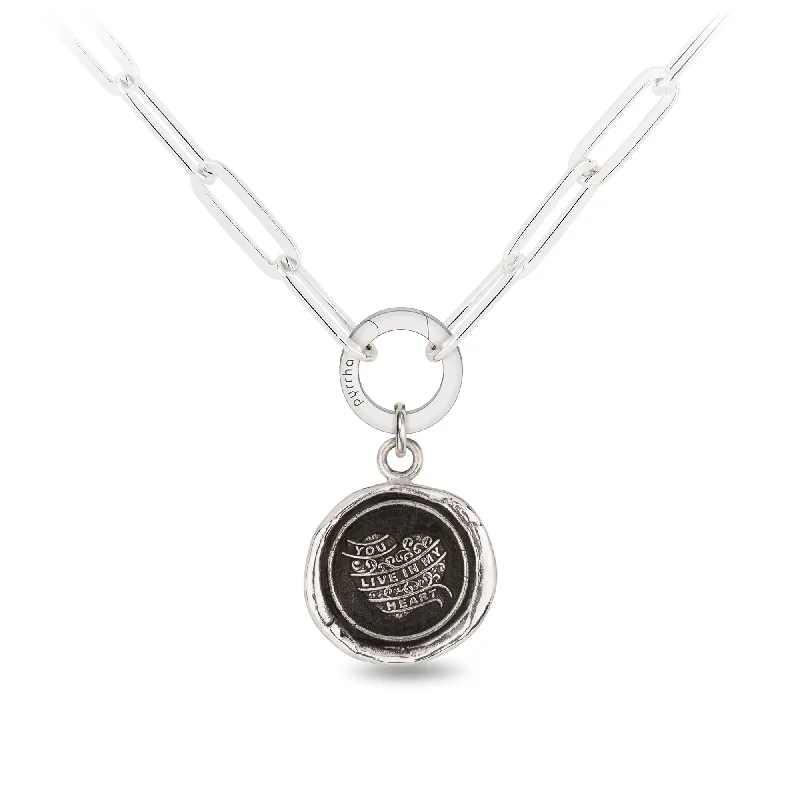 Gorgeous Jewelry, Limited-Time Savings You Live in My Heart Large Paperclip Chain Necklace Gorgeous Jewelry, Limited-Time Savings You Live in My Heart Large Paperclip Chain Necklace