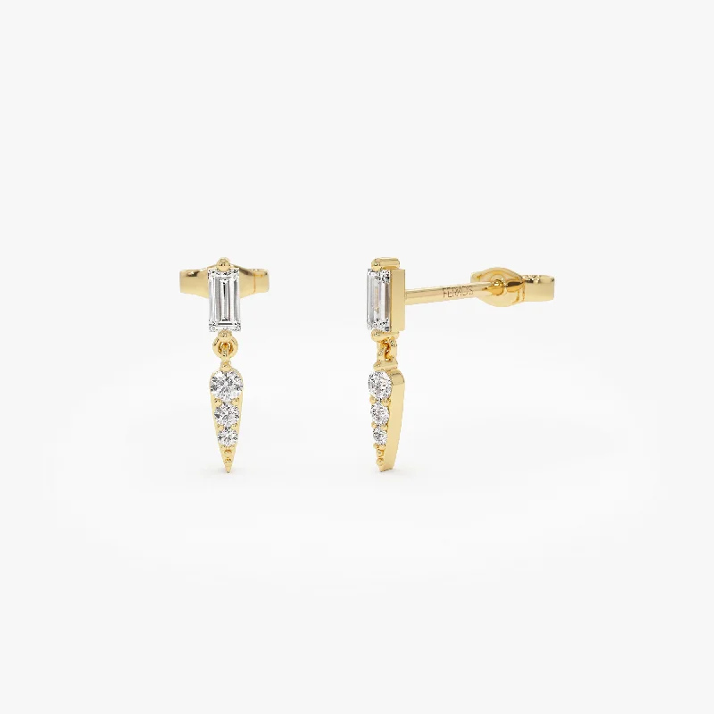 Shine Without Limits – Jewelry Sale Happening Now 14k Baguette & Round Diamond Dangle Spike Earrings Shine Without Limits – Jewelry Sale Happening Now 14k Baguette & Round Diamond Dangle Spike Earrings