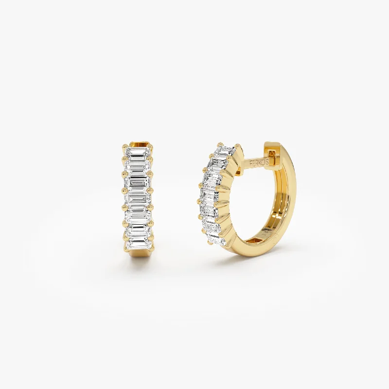 Modern Jewelry At Exclusive Discounts – Shop Today 14k Distinctive Baguette Diamond Huggies Modern Jewelry At Exclusive Discounts – Shop Today 14k Distinctive Baguette Diamond Huggies