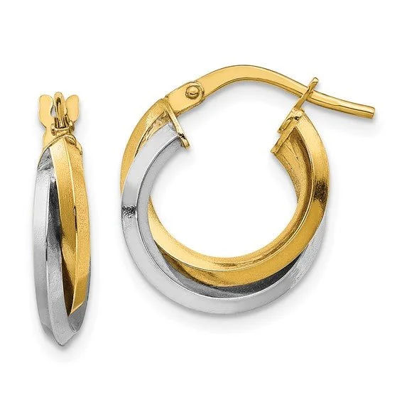 Exclusive Jewelry Bundles At Discounted Rates 14K TT Gold Double Hoop Earrings 1.6grms Exclusive Jewelry Bundles At Discounted Rates 14K TT Gold Double Hoop Earrings 1.6grms