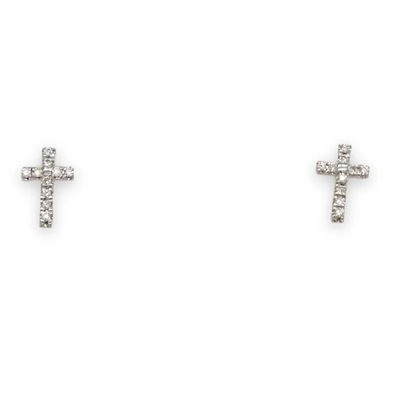 Elegant Jewelry, Affordable Luxury – Shop Now 14K W Gold 0.05ctw H/SI2 Diamond Cross Earrings Elegant Jewelry, Affordable Luxury – Shop Now 14K W Gold 0.05ctw H/SI2 Diamond Cross Earrings