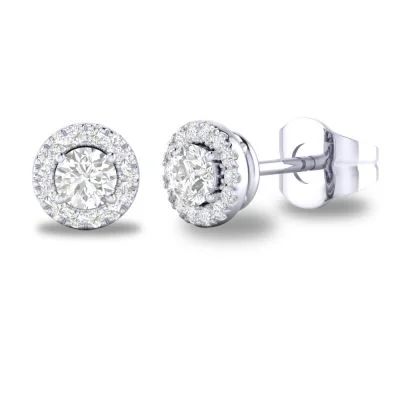 Unmissable Jewelry Sale – Shop Before It's Too Late 14K W Gold 0.10cttw Diamond 0.30cttw White Sapphire Round Halo Earrings Unmissable Jewelry Sale – Shop Before It's Too Late 14K W Gold 0.10cttw Diamond 0.30cttw White Sapphire Round Halo Earrings