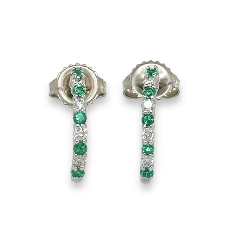 Jewelry Flash Sale – Stylish Designs At Unbeatable Rates 14K W Gold 0.20ctw Diamond and 0.30ctw Emerald Earrings Jewelry Flash Sale – Stylish Designs At Unbeatable Rates 14K W Gold 0.20ctw Diamond and 0.30ctw Emerald Earrings