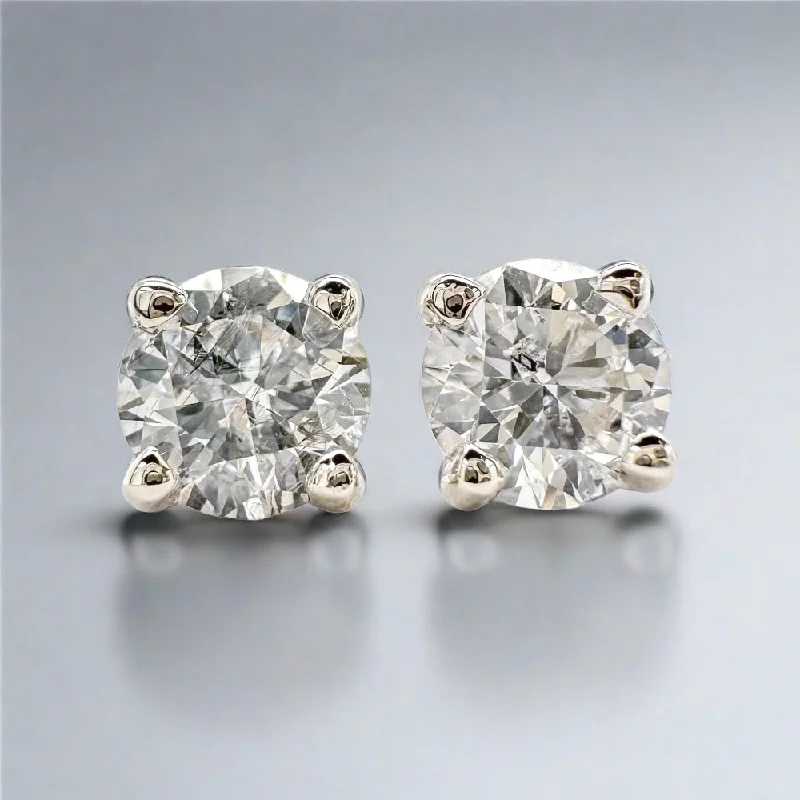 Customized Silver Jewelry For Unique Style 14K W Gold 0.50ctw G/I1 Lab-Created Diamond Earrings Customized Silver Jewelry For Unique Style 14K W Gold 0.50ctw G/I1 Lab-Created Diamond Earrings