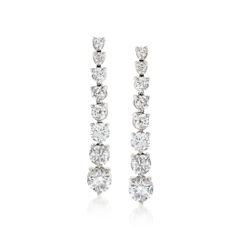 High-End Sparkle, Low-End Prices – Jewelry Sale Live 14K W Gold 2.15cttw Graduated Diamond Drop Earrings High-End Sparkle, Low-End Prices – Jewelry Sale Live 14K W Gold 2.15cttw Graduated Diamond Drop Earrings