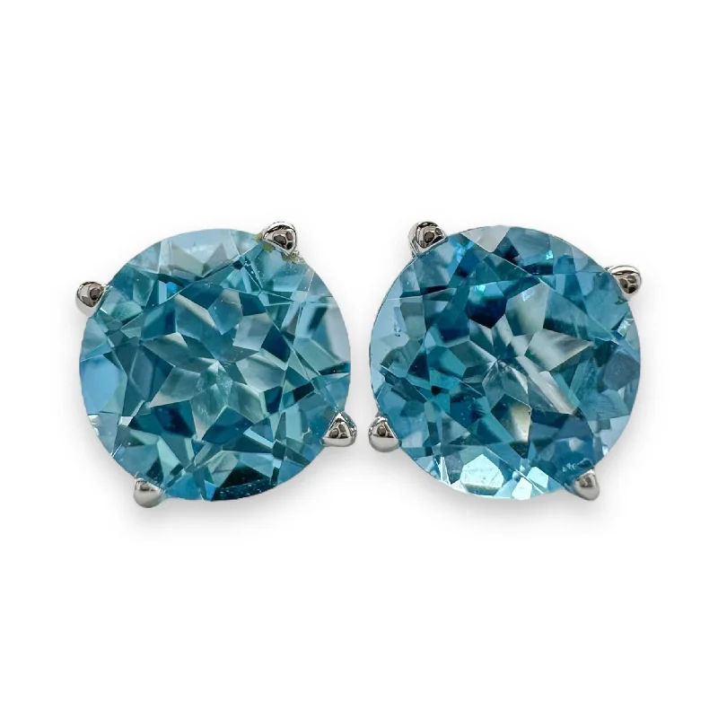 Exclusive Jewelry Sale – Shine For Less 14K W Gold 2cttw 6mm Round Blue Topaz Earrings Exclusive Jewelry Sale – Shine For Less 14K W Gold 2cttw 6mm Round Blue Topaz Earrings