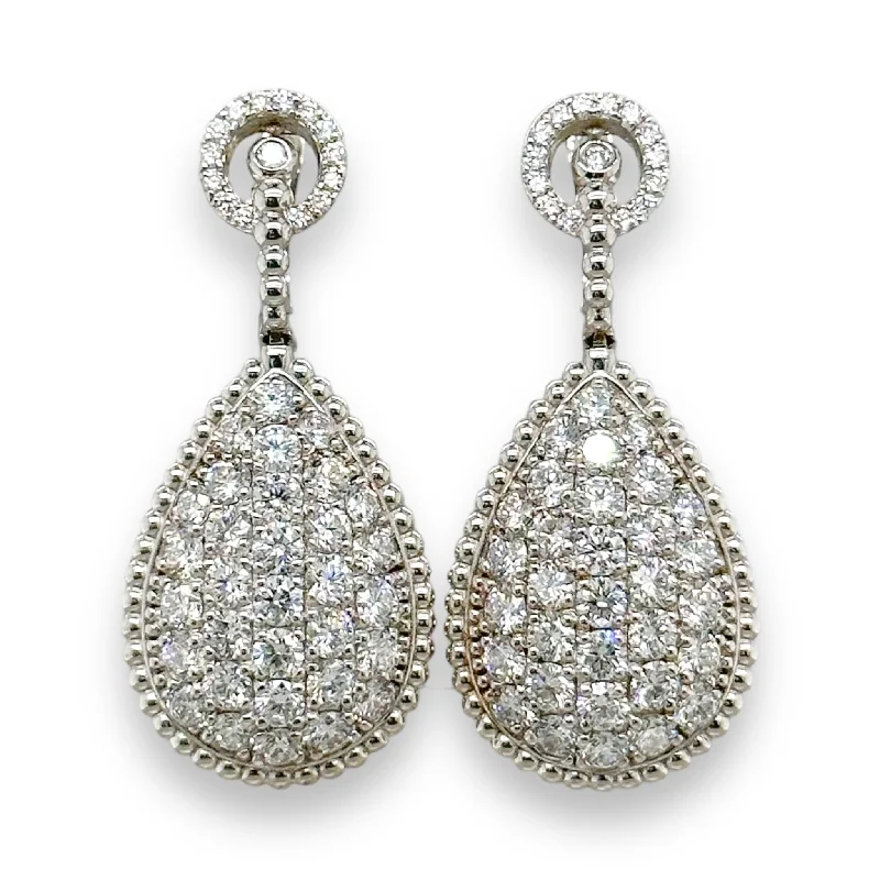 Limited-Stock Jewelry Sale – Once It's Gone, It's Gone 14K W Gold 4.50ctw Diamond Teardrop Earrings Limited-Stock Jewelry Sale – Once It's Gone, It's Gone 14K W Gold 4.50ctw Diamond Teardrop Earrings