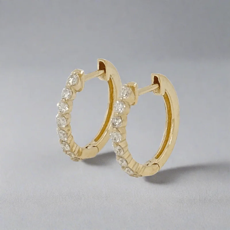 Get Your Favorite Jewelry At The Best Price 14K Y Gold 0.25ctw H/SI2 Diamond Hoop Earrings Get Your Favorite Jewelry At The Best Price 14K Y Gold 0.25ctw H/SI2 Diamond Hoop Earrings