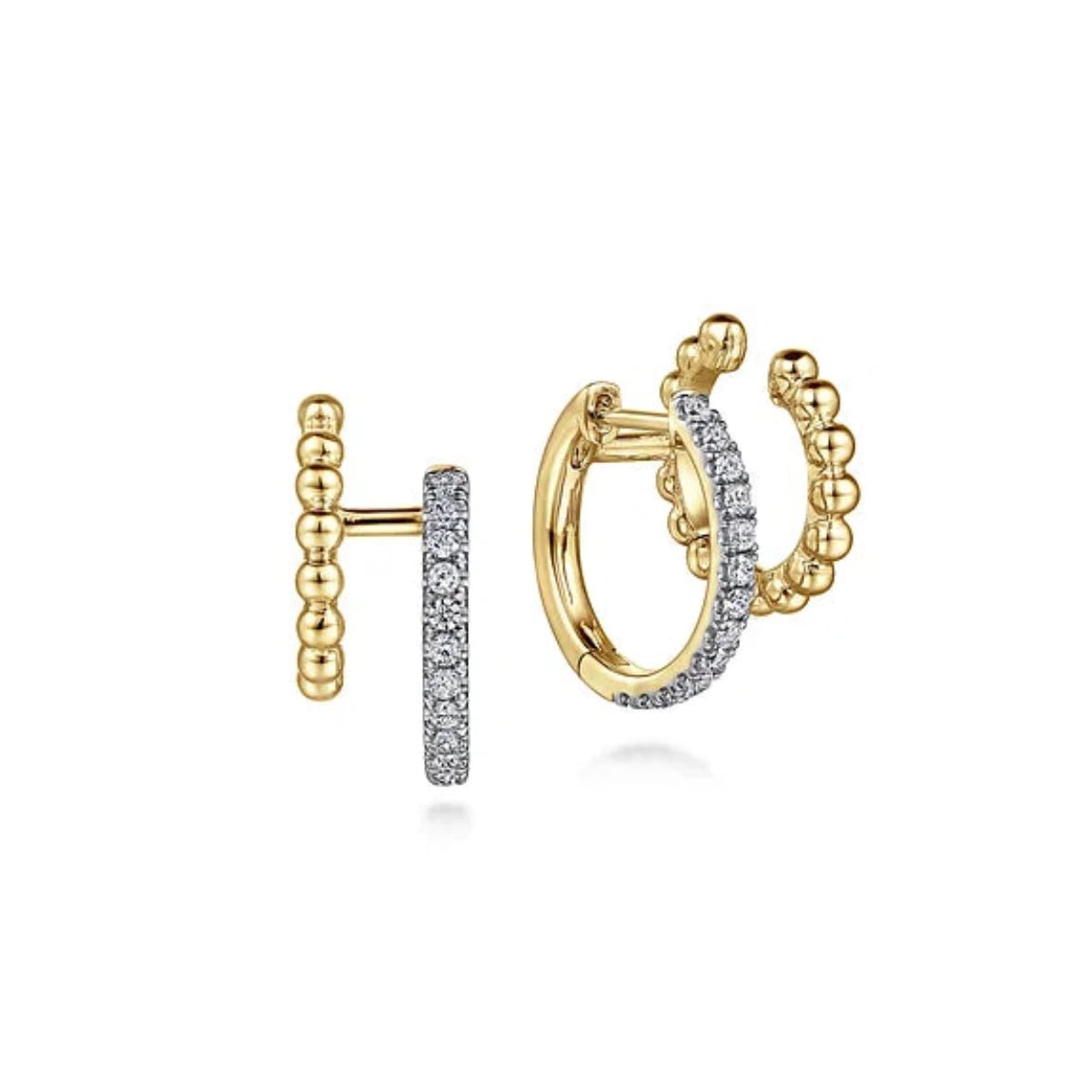 Don't Miss Our Biggest Jewelry Sale Of The Season 14K Y Gold 0.35ctw Diamond Huggie Cuff Earring