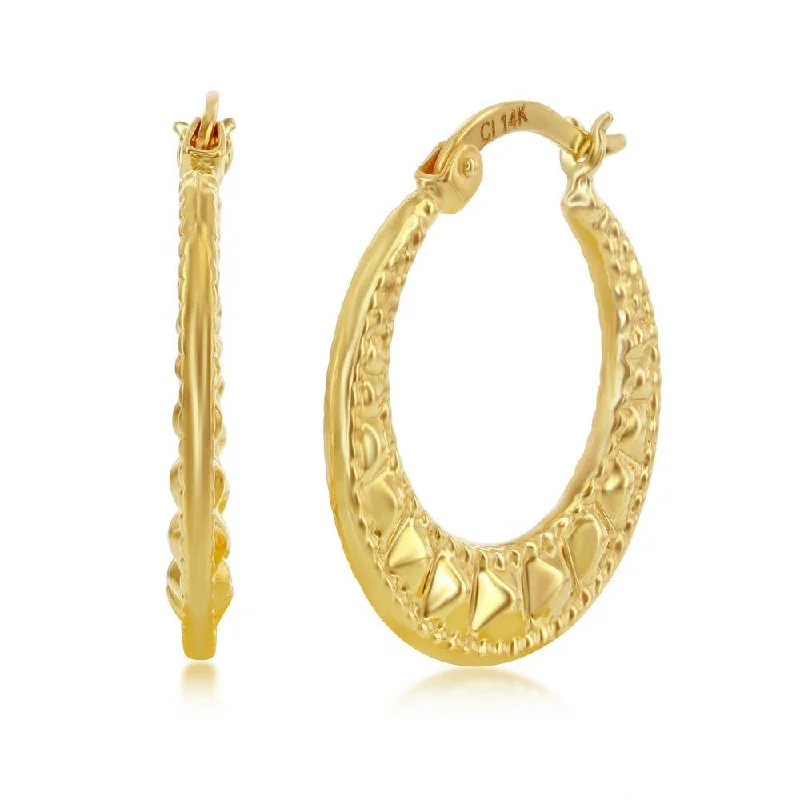 Exclusive Gemstone Jewelry Markdowns – Shop Now 14K Y Gold 21mm Textured Hoop Earrings 1.9grms Exclusive Gemstone Jewelry Markdowns – Shop Now 14K Y Gold 21mm Textured Hoop Earrings 1.9grms