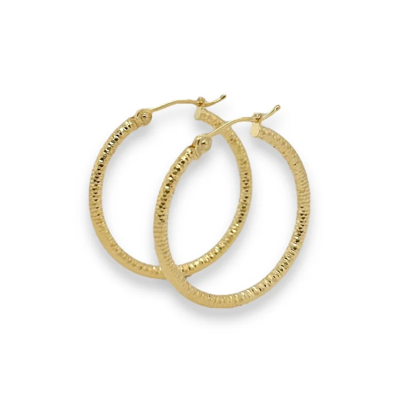 Flash Deals On Fine Jewelry – Shop Before It's Gone 14K Y Gold 25mm Dia Cut Hoop Earrings