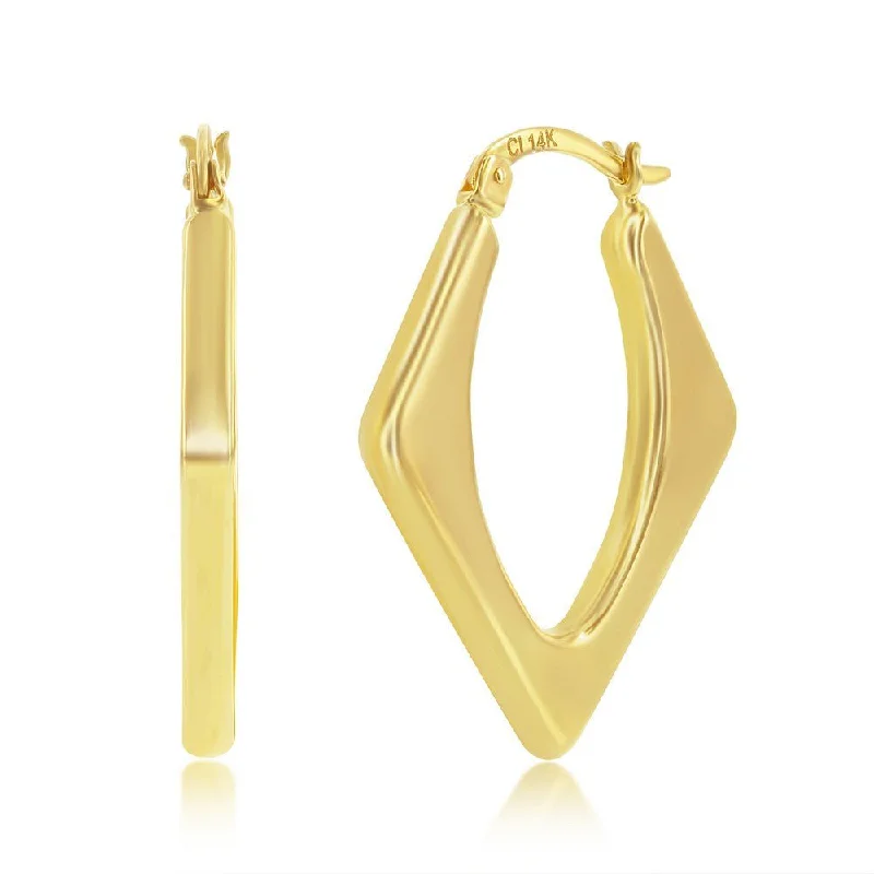Exclusive Jewelry Sale – Grab Timeless Pieces Now 14K Y Gold 30x24mm Diamond Shaped Hoop Earrings Exclusive Jewelry Sale – Grab Timeless Pieces Now 14K Y Gold 30x24mm Diamond Shaped Hoop Earrings