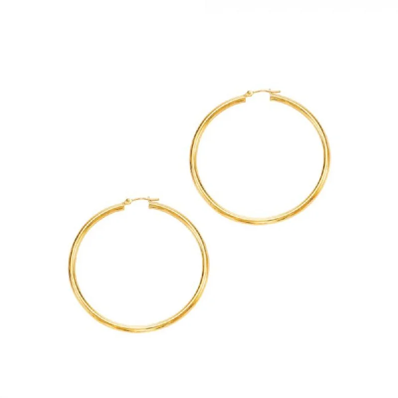 Bestselling Jewelry At Special Promotional Rates 14K Y Gold 50mm Shiny Hoop Earrings 3.0grms Bestselling Jewelry At Special Promotional Rates 14K Y Gold 50mm Shiny Hoop Earrings 3.0grms