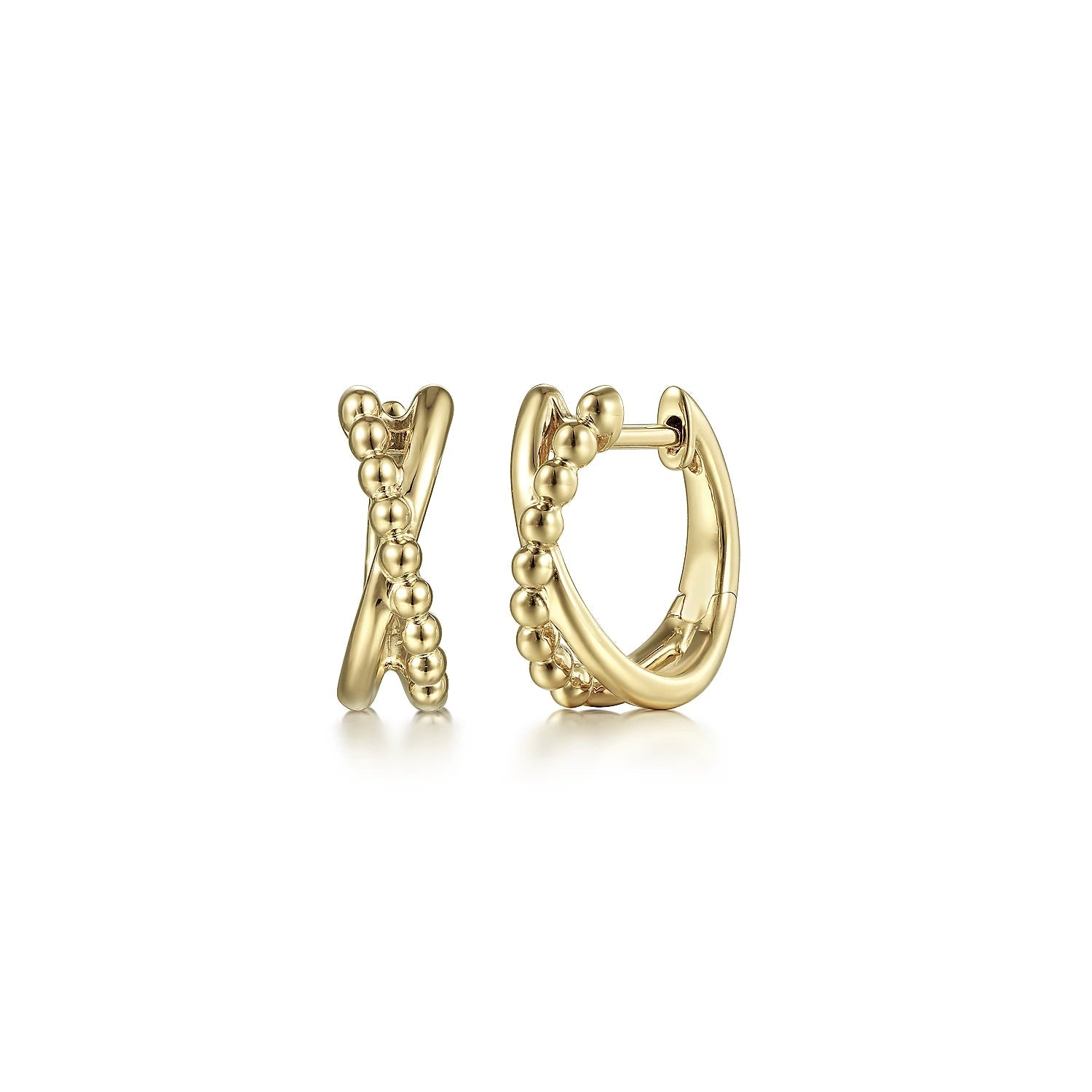 Timeless Beauty, Unbeatable Deals – Jewelry Sale On 14K Y Gold Beaded 'X' Design Huggies Timeless Beauty, Unbeatable Deals – Jewelry Sale On 14K Y Gold Beaded 'X' Design Huggies