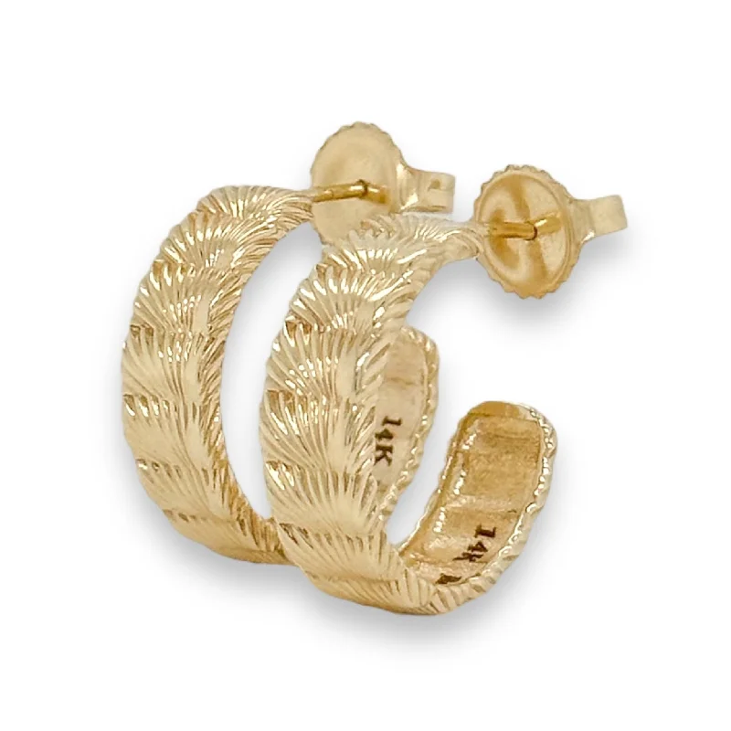 Limited-Time Jewelry Sale – Don't Miss These Deals 14K Y Gold Textured Half Hoop Earrings Limited-Time Jewelry Sale – Don't Miss These Deals 14K Y Gold Textured Half Hoop Earrings