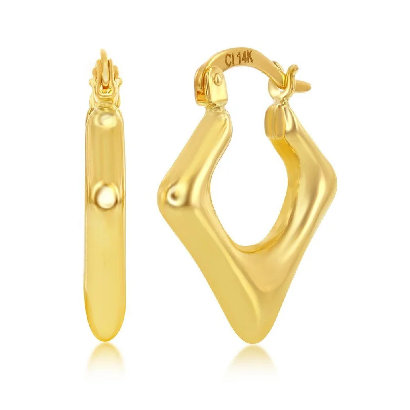 Elegant Necklaces And Bracelets At Limited-Time Offers 14K Y Gold Triangle Shape Hoop Earrings Elegant Necklaces And Bracelets At Limited-Time Offers 14K Y Gold Triangle Shape Hoop Earrings