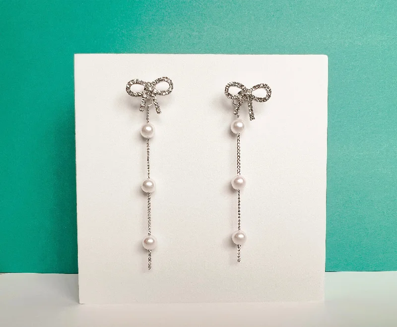 Flash Sale On Stunning Jewelry – Don't Miss Out Beautiful Crystal Bow and Pearl Drop Earrings Flash Sale On Stunning Jewelry – Don't Miss Out Beautiful Crystal Bow and Pearl Drop Earrings
