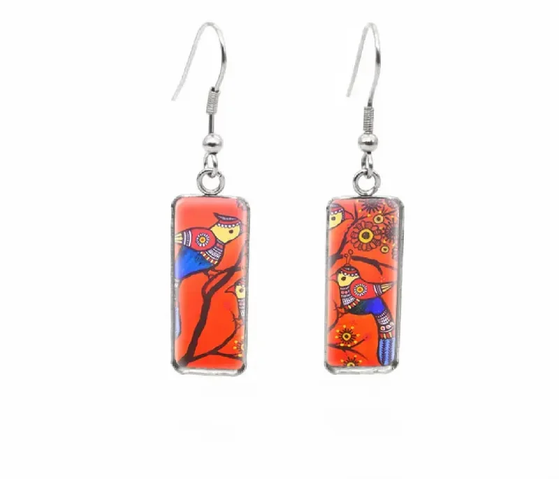 Special Offers On Handcrafted And Designer Jewelry Beautiful Glass-Like Folk Bird Earrings Special Offers On Handcrafted And Designer Jewelry Beautiful Glass-Like Folk Bird Earrings