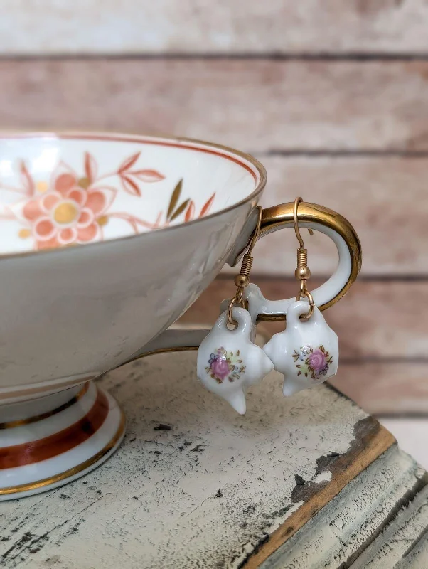 Get The Sparkle You Love At Prices You Adore Beautiful Floral Tea Pot Earrings