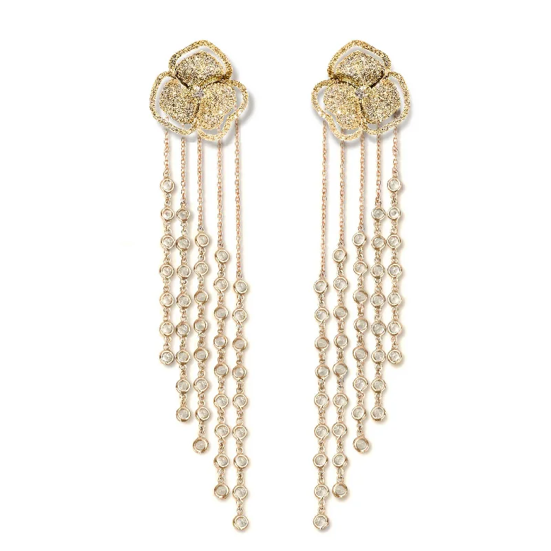 Affordable Elegance – Special Jewelry Sale Now Live Bloom Small Flower Halo White Diamonds Long Earrings Affordable Elegance – Special Jewelry Sale Now Live Bloom Small Flower Halo White Diamonds Long Earrings