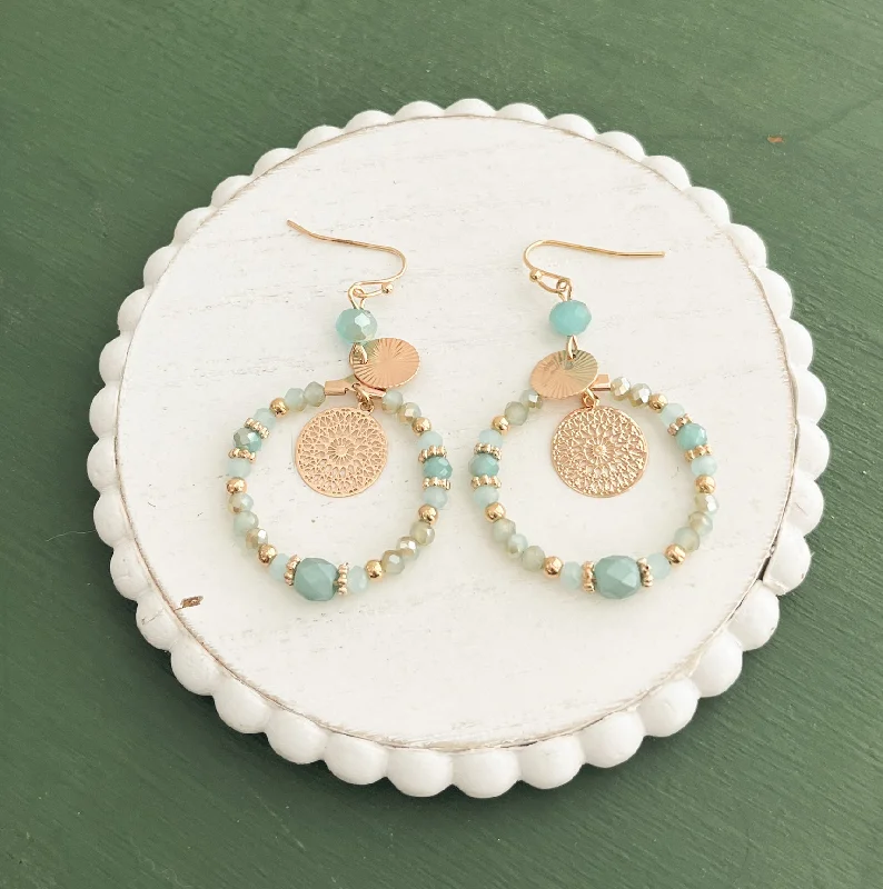 Buy More, Save More On Stunning Jewelry Pieces Beautiful Blue and Gold Earrings