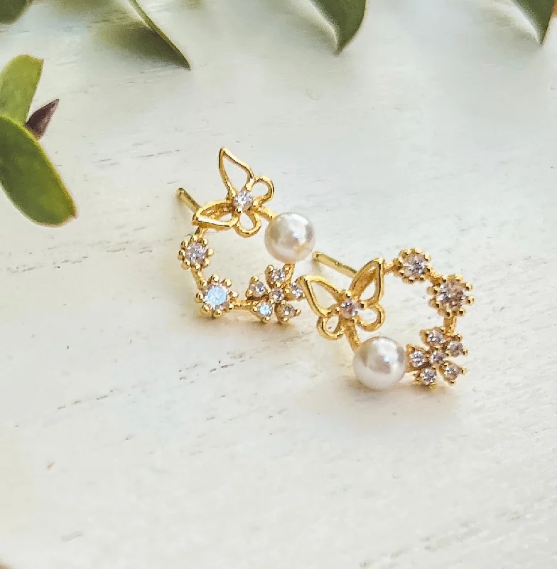 Jewelry Clearance Sale – Final Reductions Dainty Crystal Butterfly Earrings