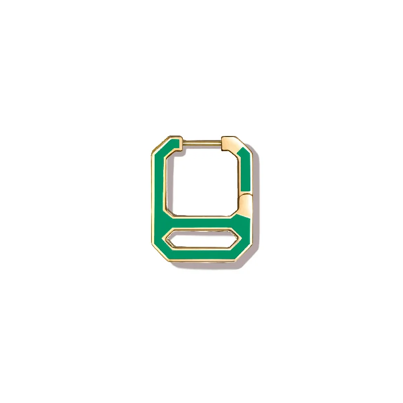 Sparkle For Less – Shop Our Limited-Time Jewelry Deals DNA Pepper Green Enamel Single Earring  in Yellow Gold