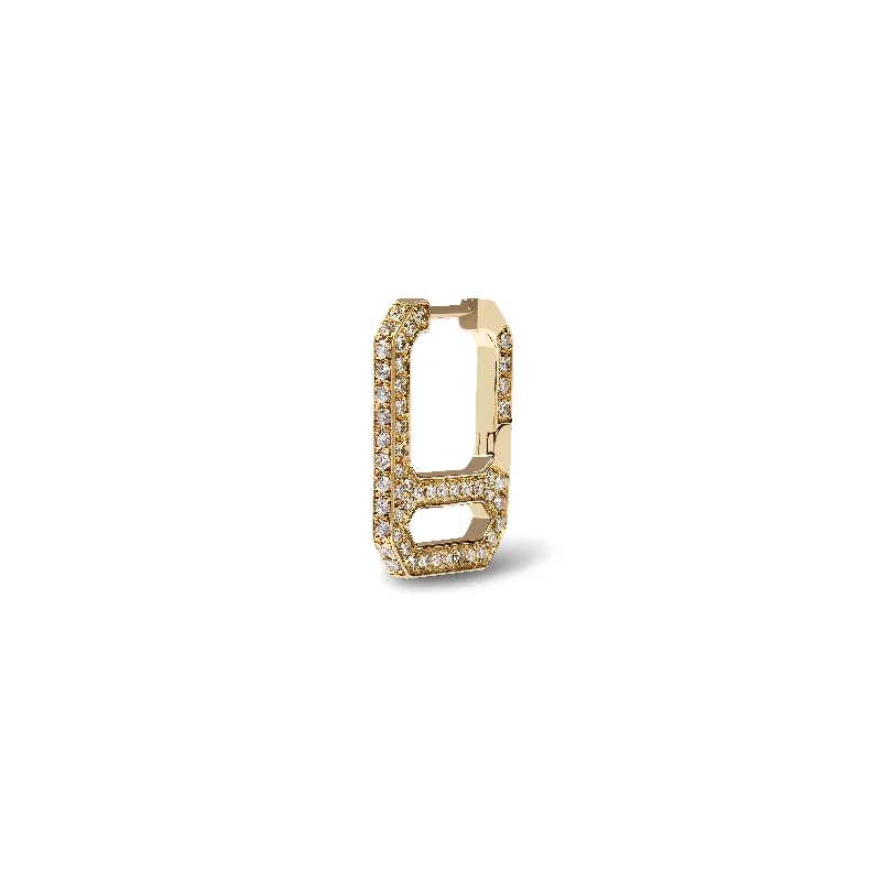 Bohemian-Inspired Jewelry For Free-Spirited Fashion DNA Square Pave Single Earring Bohemian-Inspired Jewelry For Free-Spirited Fashion DNA Square Pave Single Earring