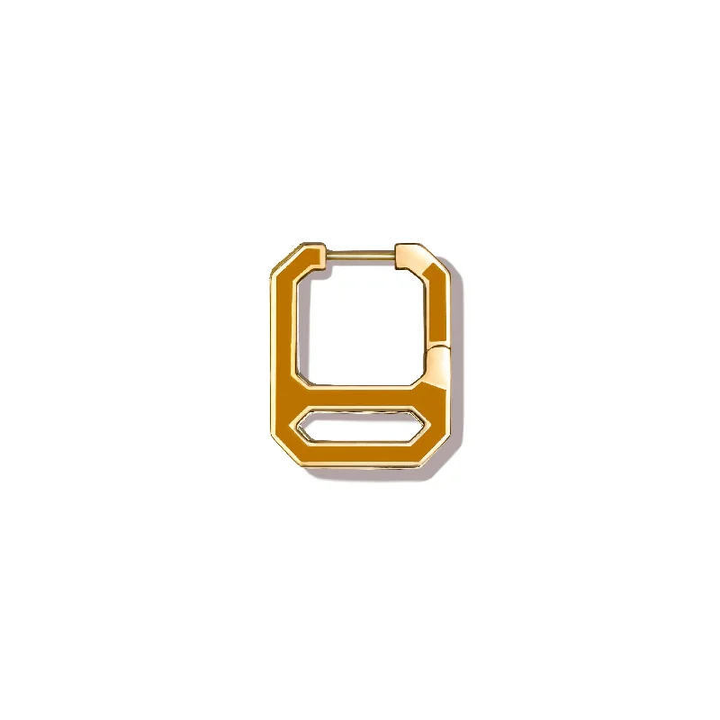 Bold And Beautiful Jewelry Now At Irresistible Prices DNA Saffron Enamel Single Earring in Yellow Gold Bold And Beautiful Jewelry Now At Irresistible Prices DNA Saffron Enamel Single Earring in Yellow Gold
