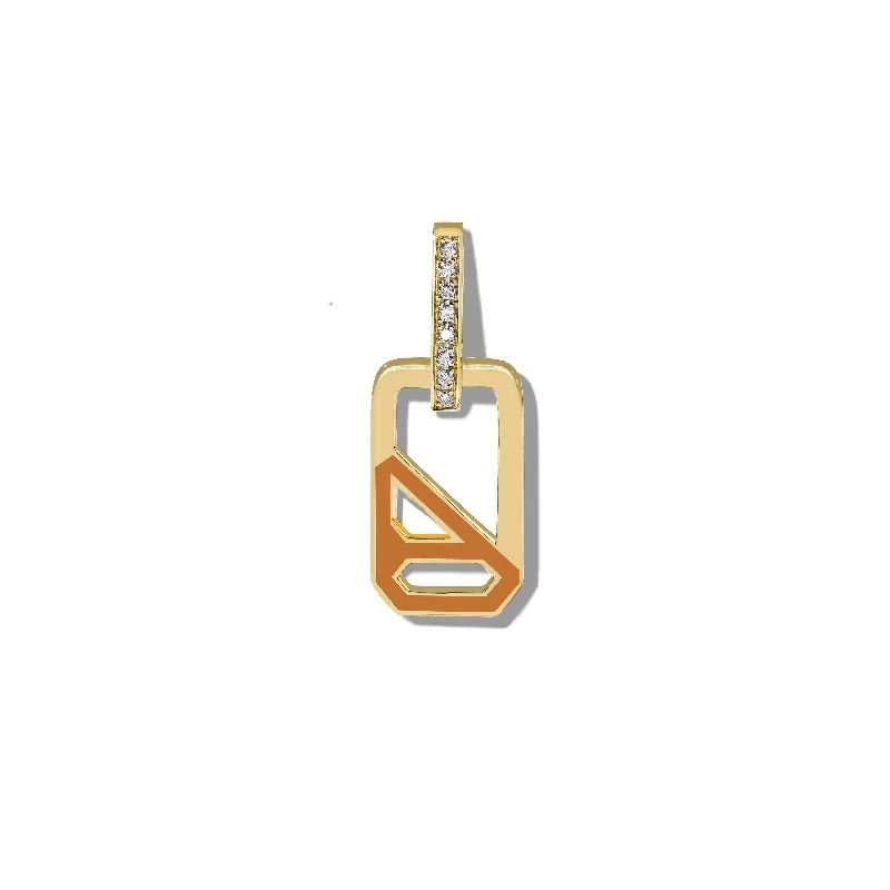 Chic, Trendy, And Affordable Jewelry Sale DNA Saffron Enamel Single Drop Earring
