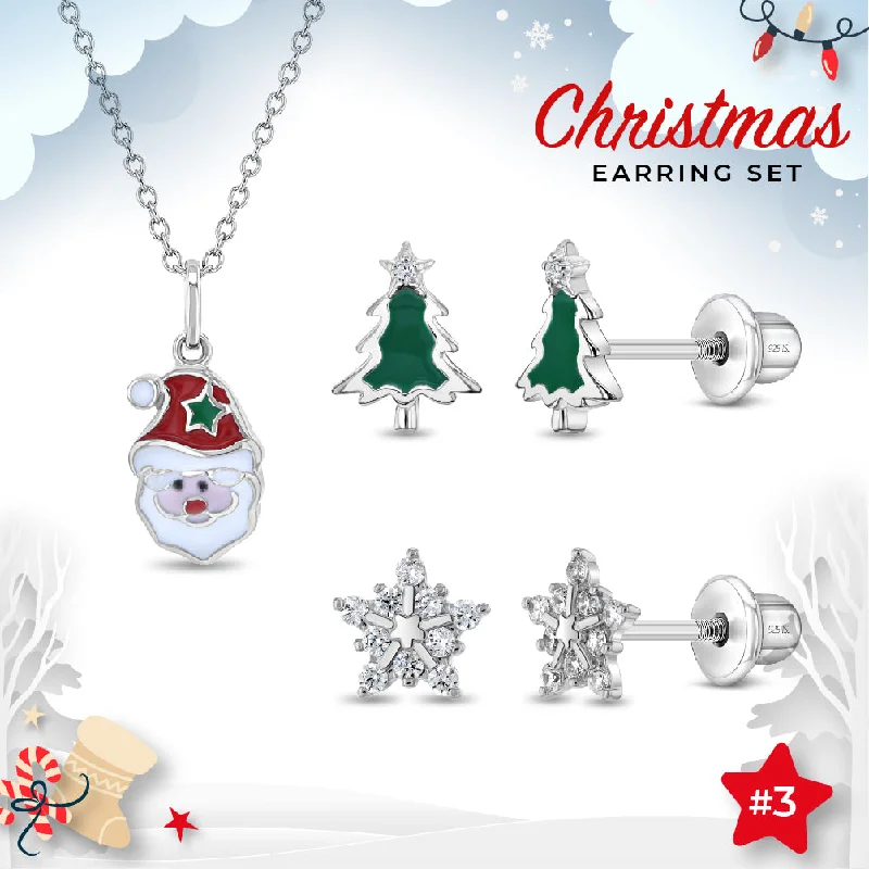 Huge Savings On Timeless Jewelry Collections Holiday Magic Kids / Girls Earrings Jewelry Set - Sterling Silver Huge Savings On Timeless Jewelry Collections Holiday Magic Kids / Girls Earrings Jewelry Set - Sterling Silver
