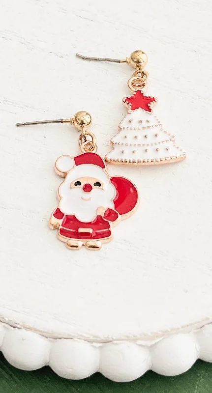 Handmade Pearl Jewelry For Timeless Elegance Adorable Snowy Santa Earrings