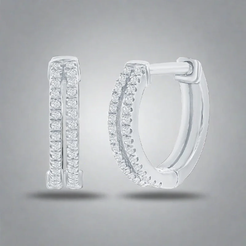 Jewelry Deals That Sparkle – Shop Today SS 13mm Double Row 0.12ctw I/SI2 Diamond Huggie Earrings Jewelry Deals That Sparkle – Shop Today SS 13mm Double Row 0.12ctw I/SI2 Diamond Huggie Earrings