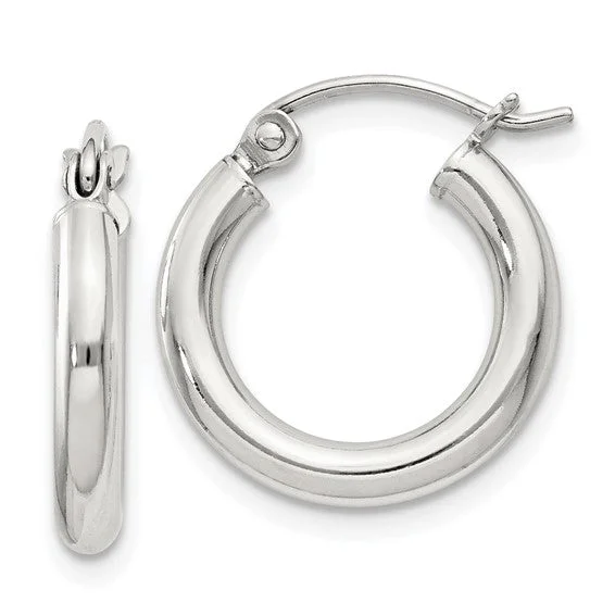 Flash Sale On Stunning Jewelry – Don't Miss Out SS 17mm Round Hoop Earrings 1.1grms
