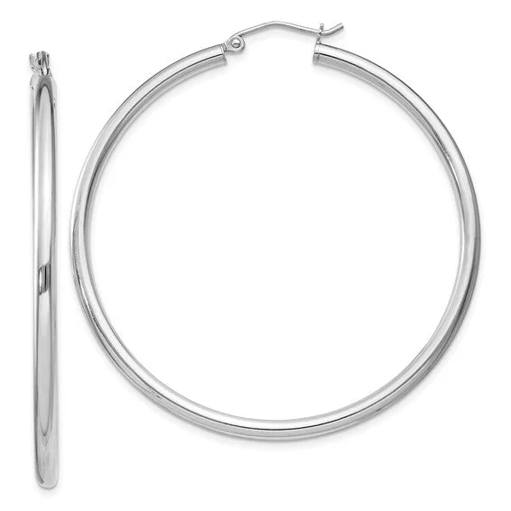 Trending Jewelry Styles Now At Limited-Time Discounts SS 50mm Round Hoop Earrings