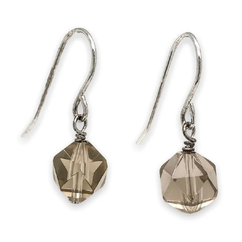 Jewelry Clearance – Final Chance To Save Big SS Faceted Smoky Quartz Dangle Earrings Jewelry Clearance – Final Chance To Save Big SS Faceted Smoky Quartz Dangle Earrings