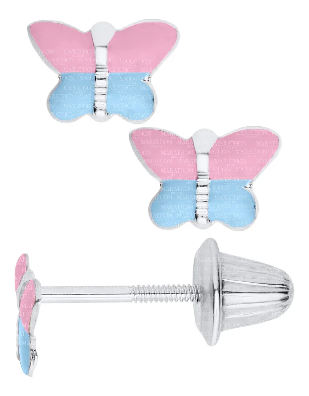 Trending Jewelry Now At Unbeatable Prices Sterling Silver Pink and Blue Butterfly Baby Studs Trending Jewelry Now At Unbeatable Prices Sterling Silver Pink and Blue Butterfly Baby Studs