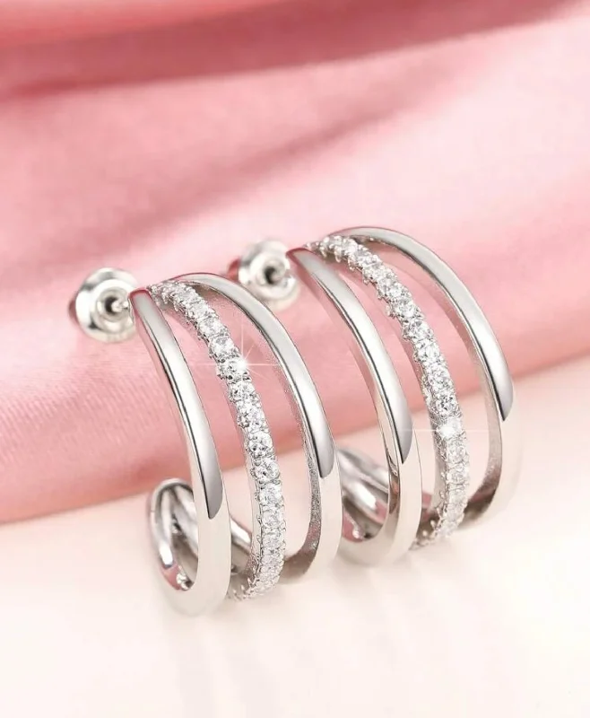 Affordable Luxury Jewelry For Every Occasion The Everyday Crystal Hoop Hug Earrings