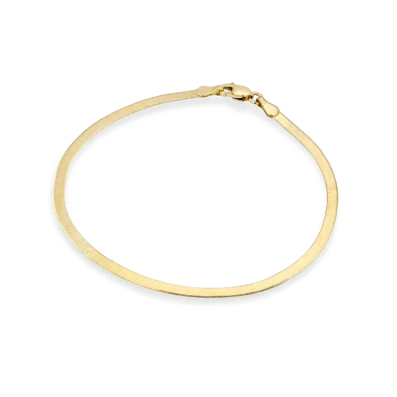 Celebrate Every Occasion With Sparkling Savings Herringbone 14k Chain Bracelet | 2.5mm Celebrate Every Occasion With Sparkling Savings Herringbone 14k Chain Bracelet | 2.5mm