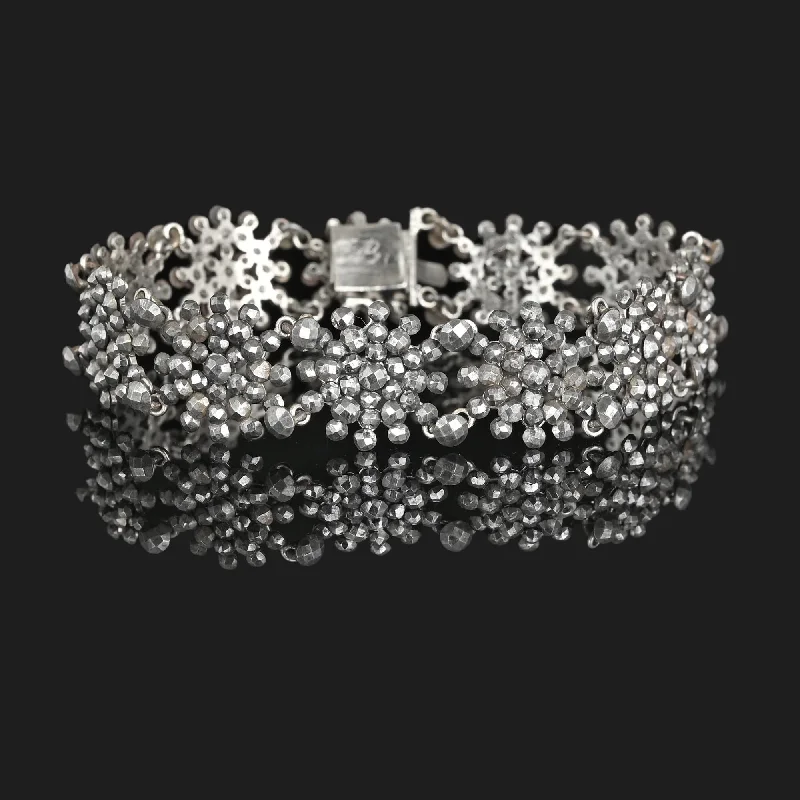High-Quality Gemstone Jewelry For Special Occasions Antique Victorian Cut Steel Starburst Bracelet High-Quality Gemstone Jewelry For Special Occasions Antique Victorian Cut Steel Starburst Bracelet