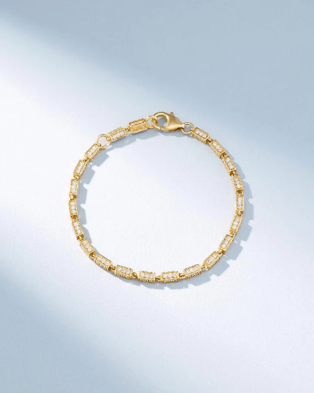 Bestselling Jewelry At Special Promotional Rates Block-Chain Full Pave Diamond Medium Bracelet Bestselling Jewelry At Special Promotional Rates Block-Chain Full Pave Diamond Medium Bracelet